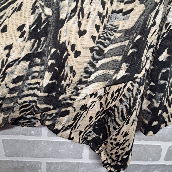 Notations Vintage Animal Print Womens Long Sleeve Plus Size Top Size 1X Safari - Picture 5 of 10